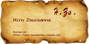 Hirn Zsuzsanna névjegykártya